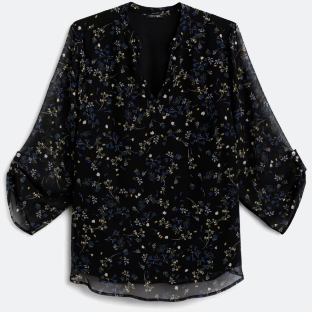 Papermoon Jonis Split Neck Blouse